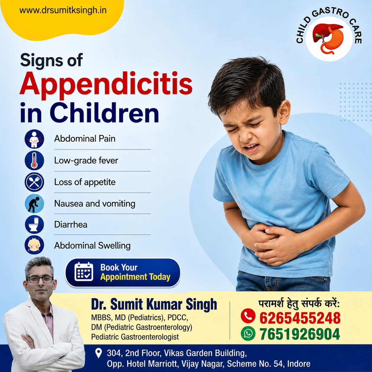 Signs of Appendicitis in Children